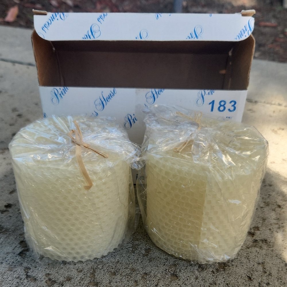 Princess House Cream Honeycomb Candles, 2 Sets
